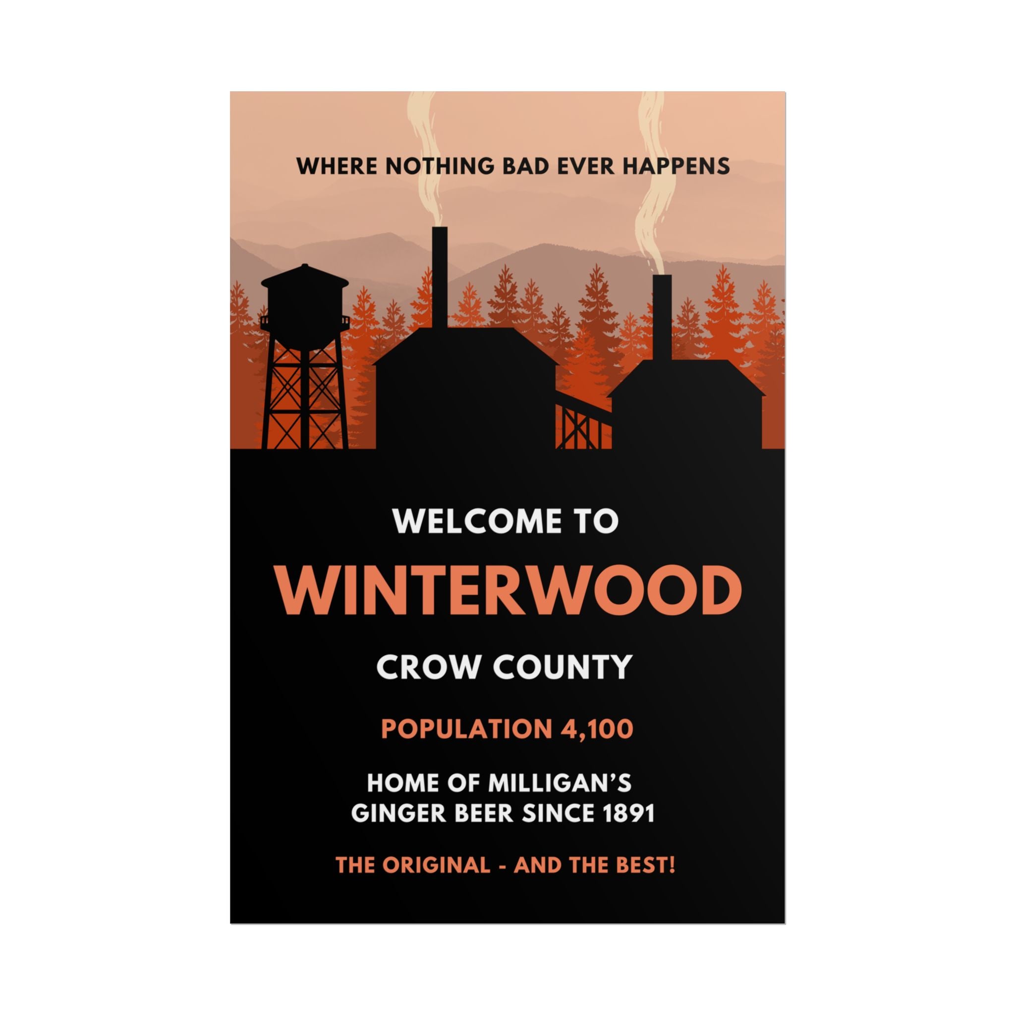 Welcome to Winterwood A3 Print