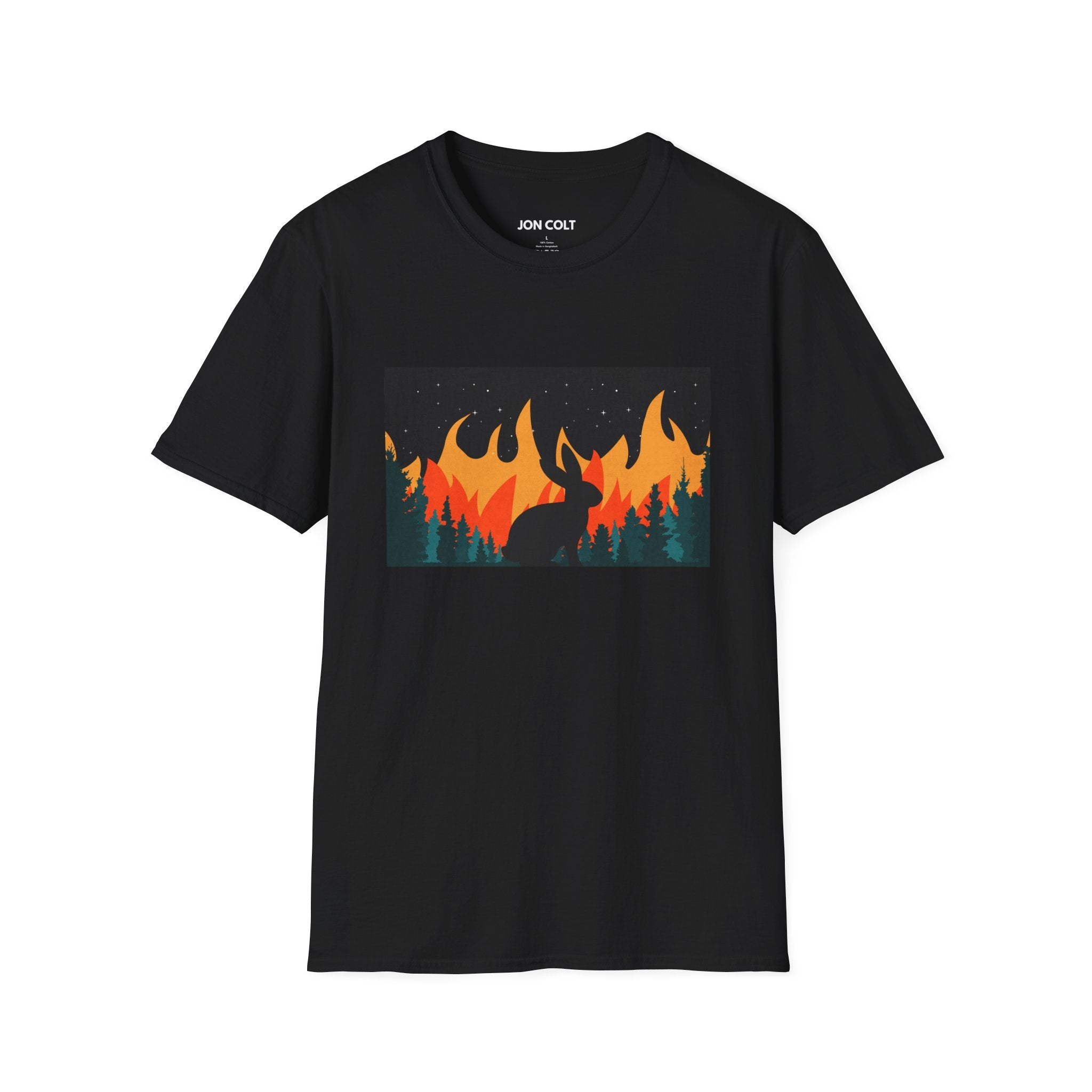Bunny in the Burning Woods Unisex T-Shirt