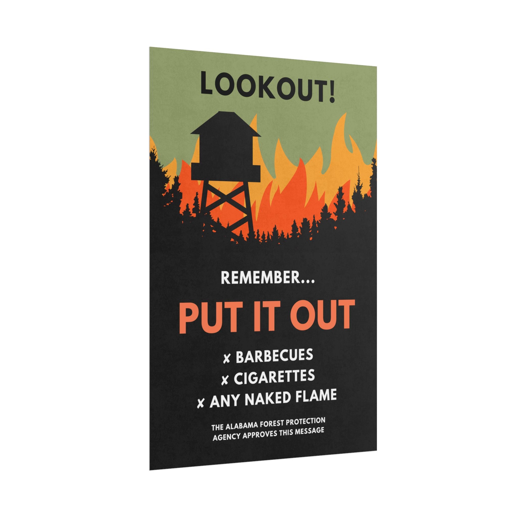 Put It Out Forest Fire Safety Print - UK