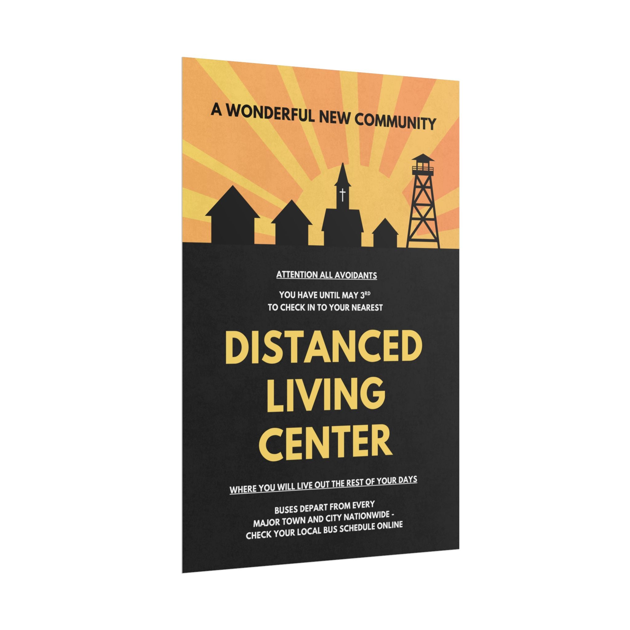 "Distanced Living Center" Community Propaganda Print