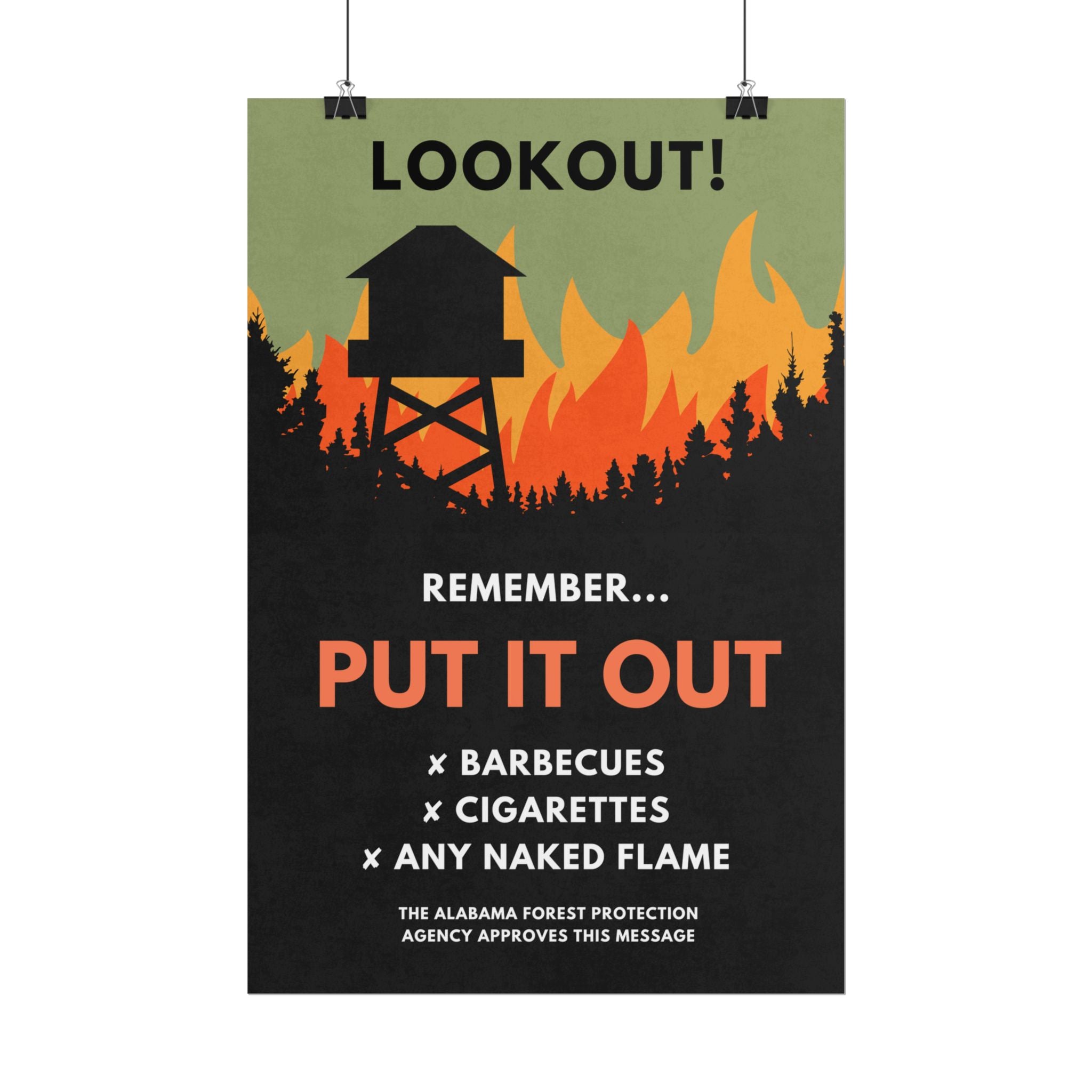 Put It Out Forest Fire Safety Print - UK