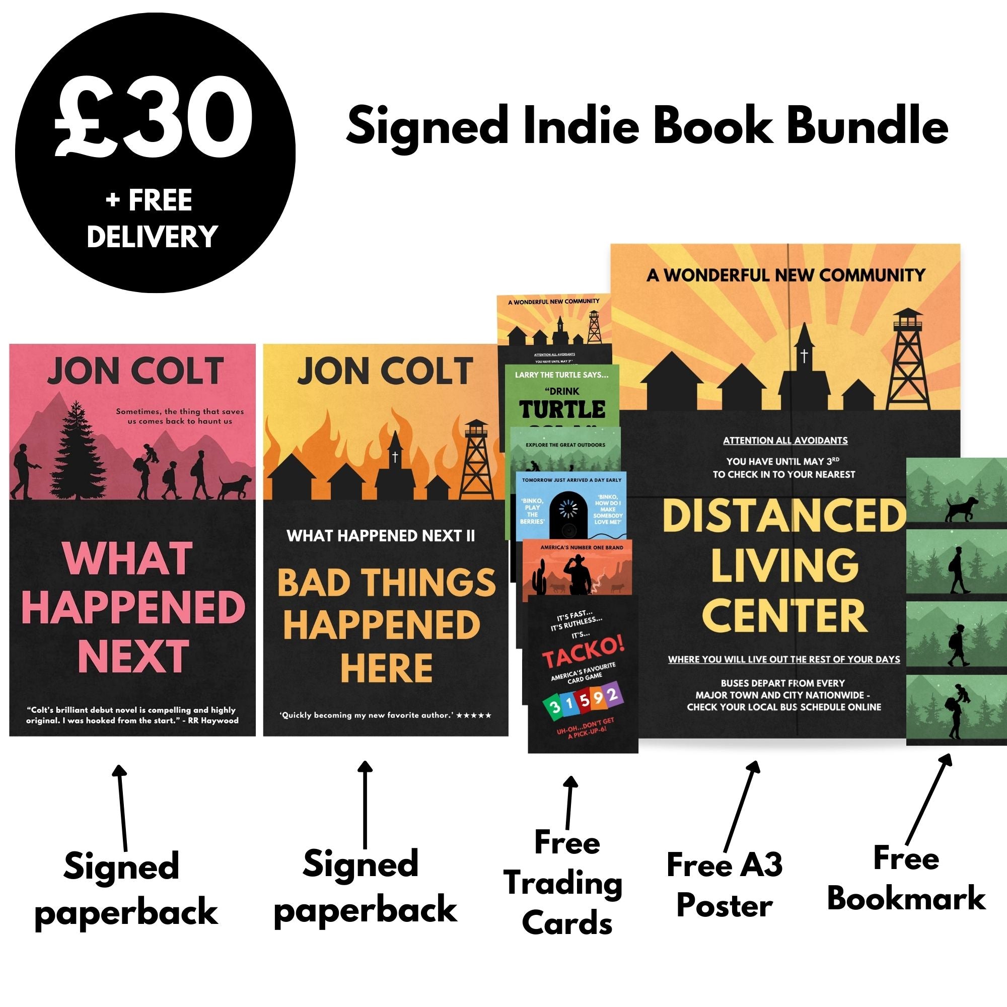 What Happened Next + Bad Things Happened Here - Signed Paperback Bundle