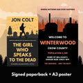 The Girl Who Speaks to the Dead - Signed Paperback + Winterwood A3 Poster
