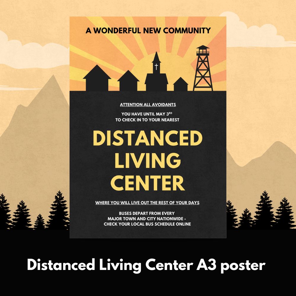 Distanced Living Center A3 Poster - Signed by the Author